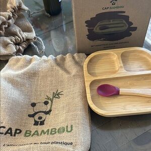 Cap Bambou Bamboo Kids Plate Set